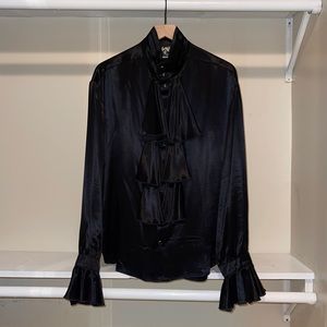 Gothic long sleeve with flowy embellishments